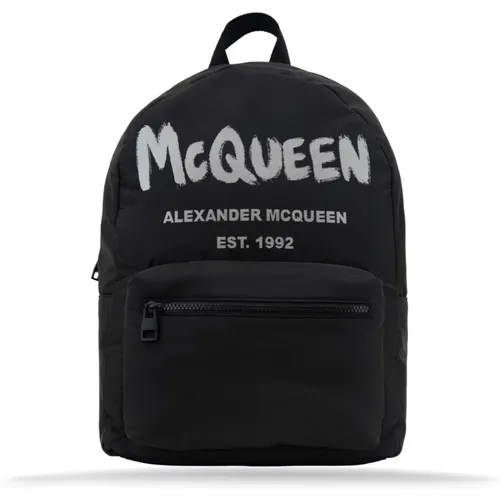 Backpacks, female, , Size: ONE SIZE Chic Women's Leather Backpack - alexander mcqueen - Modalova