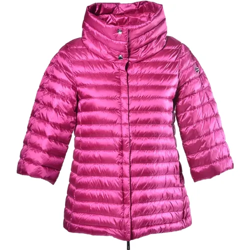 Down jacket in fuchsia nylon , female, Sizes: L, S, XL, M, XS - Baldinini - Modalova