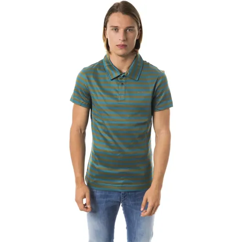 Gestreiftes Polo-Shirt Bestickt Vorne Kurzarm , Herren, Größe: M - Byblos - Modalova