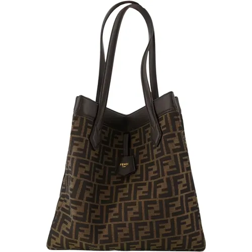 Convertible Bucket Bag with FF Print , female, Sizes: ONE SIZE - Fendi - Modalova