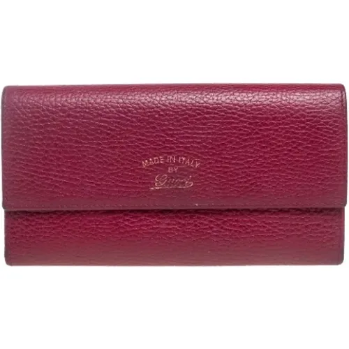 Pre-owned Wallets, female, , Size: ONE SIZE Pre-owned Leather wallets - Gucci Vintage - Modalova