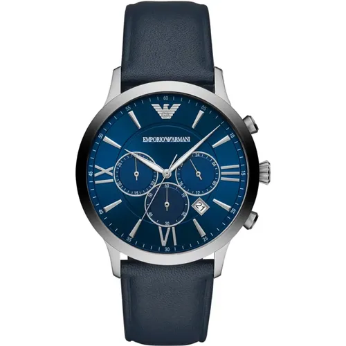 Watches, unisex, , Size: ONE SIZE Ar11226 Quartz Watch - /Azure Dial, Steel Case, 43mm - Emporio Armani - Modalova