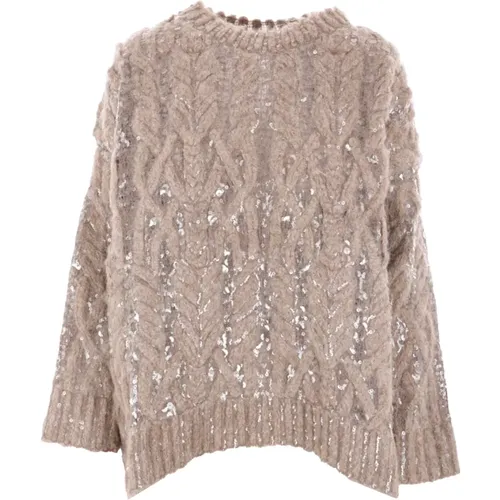 Alpaca Wool Sequin Sweater , female, Sizes: M, S - BRUNELLO CUCINELLI - Modalova