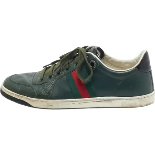 Pre-owned Sneakers, male, , Size: 10 US Pre-owned Leather sneakers - Gucci Vintage - Modalova