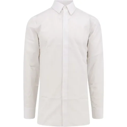 Weißes Hemd mit Besticktem Logo - Givenchy - Modalova