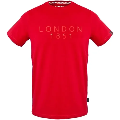 Rotes Rundhals-T-Shirt Aquascutum - Aquascutum - Modalova