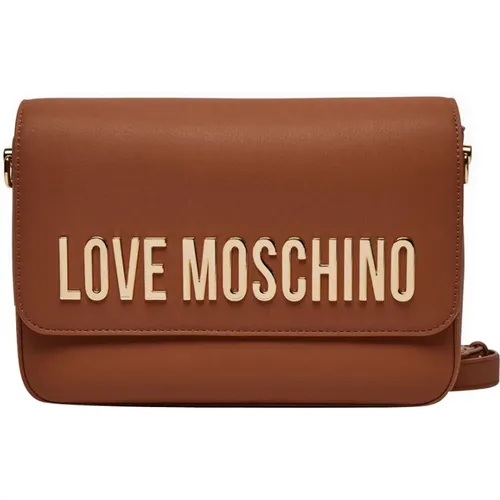 Cross Body Bags, female, , Size: ONE SIZE Shoulder Bag with Flap Closure - Love Moschino - Modalova