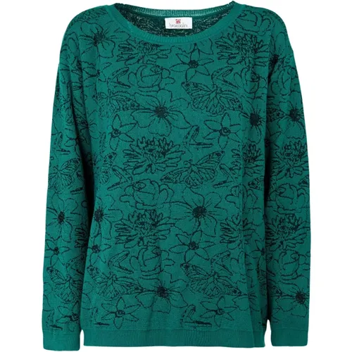 Peacock Sweater Outlet Price Winter Women , female, Sizes: S - Braccialini - Modalova