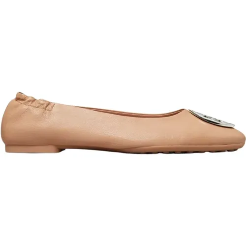 Claire Ballerina - Sand , Damen, Größe: 39 1/2 EU - TORY BURCH - Modalova