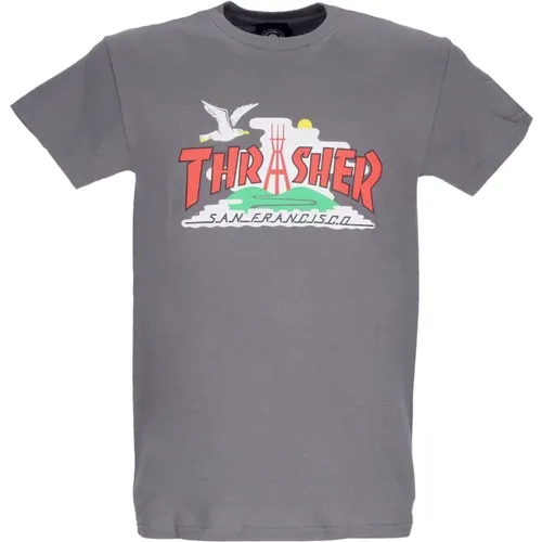 T-Shirts, unisex, , Size: XL City Charcoal Mens Tee - Thrasher - Modalova