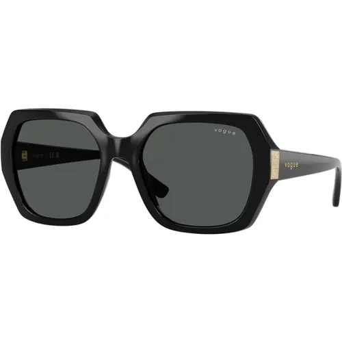 Dark Frame Sunglasses, Grey Lenses , unisex, Sizes: 55 MM - Vogue - Modalova