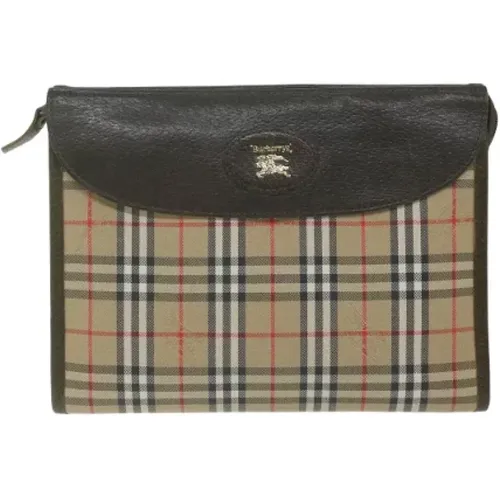 Pre-owned Clutches, female, , Size: ONE SIZE Pre-owned Canvas clutches - Burberry Vintage - Modalova