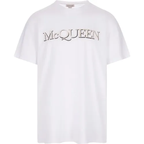 Cotton T-Shirt Round Neck Short Sleeve , male, Sizes: L, M, S - alexander mcqueen - Modalova