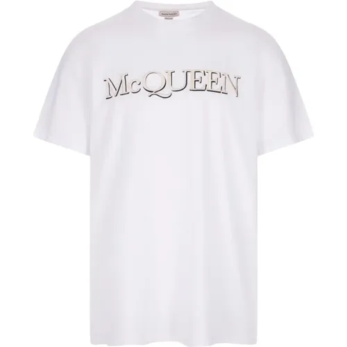 Cotton T-Shirt Round Neck Short Sleeve , male, Sizes: M, S - alexander mcqueen - Modalova