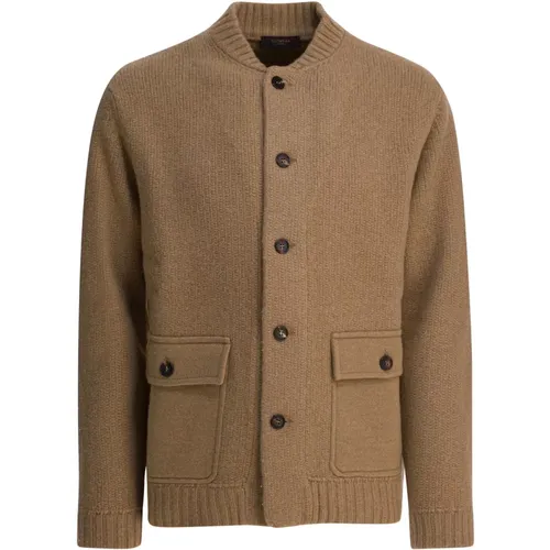 Cardigans, male, , Size: 2XL Knitted Cardigan - Zanone - Modalova