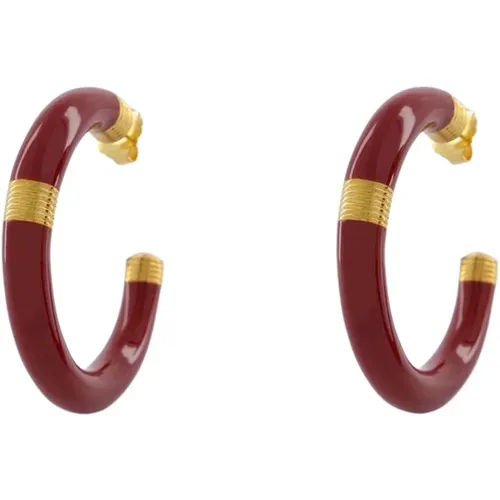 Katt Earrings in Resin/Gold , female, Sizes: ONE SIZE - Aurélie Bidermann - Modalova