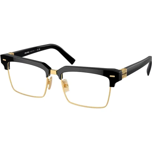 Stilvolle Brille in Gold , Damen, Größe: 54 MM - Miu Miu - Modalova