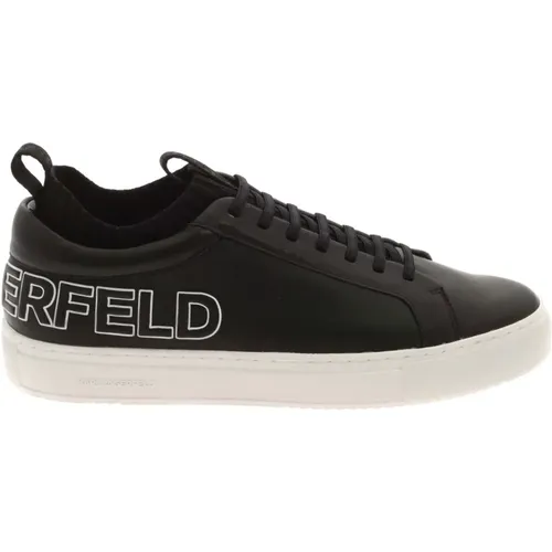 Mesh Detail Leather Sneakers , male, Sizes: 11 UK - Karl Lagerfeld - Modalova