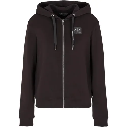 Hooded Sweatshirt Aw24 , female, Sizes: XS, L, M, S - Armani Exchange - Modalova