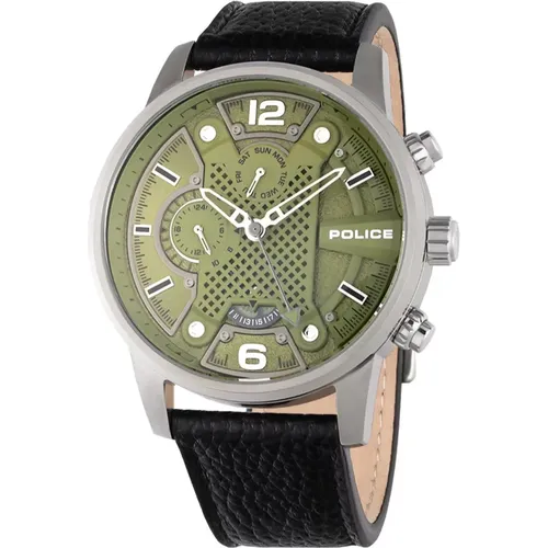 Mens Watch Pewjf2203305, Quartz, 48mm, 3Atm , male, Sizes: ONE SIZE - Police - Modalova