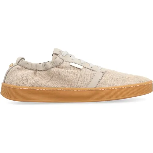 Sneakers, male, , Size: 7 US Low-top leather sneakers with rubber sole - Volta - Modalova