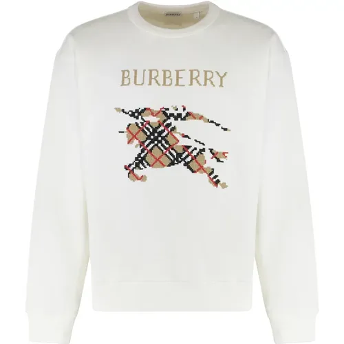 Sweatshirts, male, , Size: L Equestrian Knight Cotton Sweatshirt - Burberry - Modalova