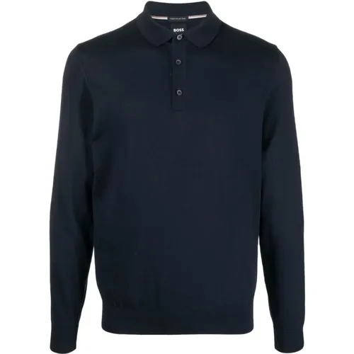 Slim Wool Polo Shirt , male, Sizes: 2XL - Hugo Boss - Modalova