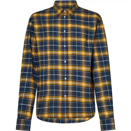 Blue Check Shirt for Men , male, Sizes: S, M, L - Dsquared2 - Modalova