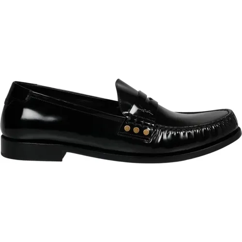 Penny Loafer Slippers , male, Sizes: 9 UK - Saint Laurent - Modalova