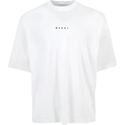 Baumwoll Logo Print T-Shirt , Herren, Größe: XL - Marni - Modalova