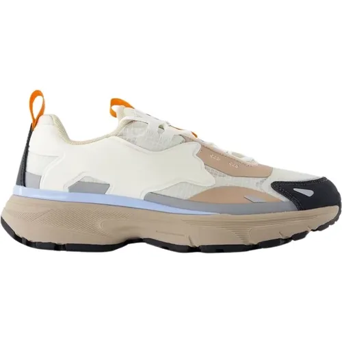 Leather Sneakers - Round Toe , male, Sizes: 8 UK, 10 UK, 11 UK - Maison Kitsuné - Modalova