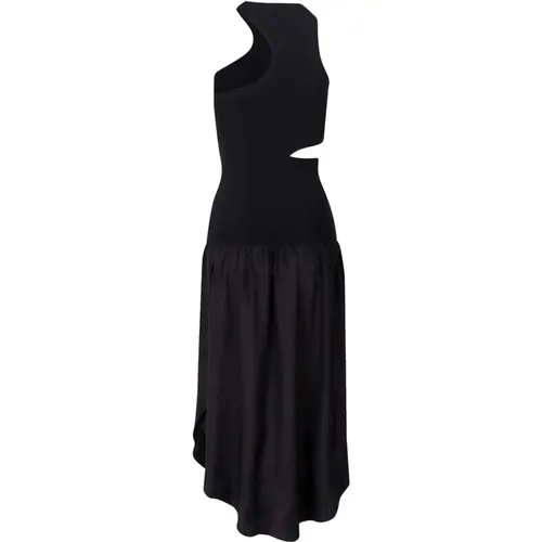 Silk Cut-Out Maxi Dress , female, Sizes: S - Stella Mccartney - Modalova