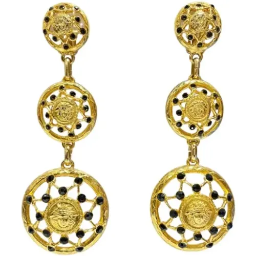 Pre-owned Metal earrings , female, Sizes: ONE SIZE - Versace Pre-owned - Modalova