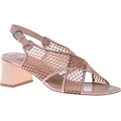 Sandal in nude mesh , female, Sizes: 3 UK, 6 1/2 UK, 7 UK, 8 UK, 5 1/2 UK - Baldinini - Modalova