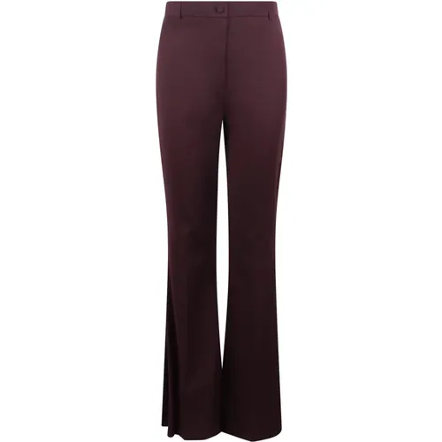 Flared Bianca Pants with High Waist , female, Sizes: M, L - Hebe Studio - Modalova