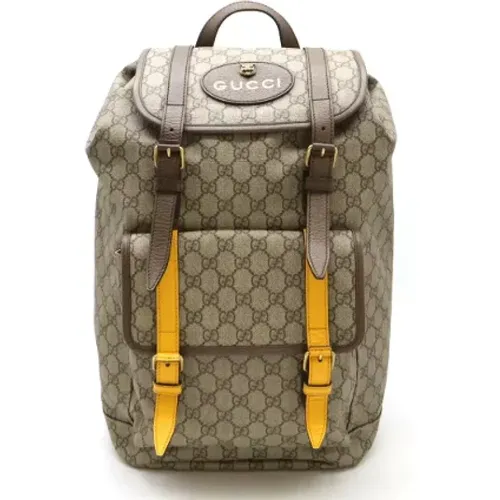 Pre-owned Backpacks, female, , Size: ONE SIZE Pre-owned Canvas backpacks - Gucci Vintage - Modalova