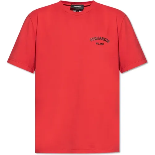 T-Shirts, male, , Size: XL T-shirt with logo - Dsquared2 - Modalova