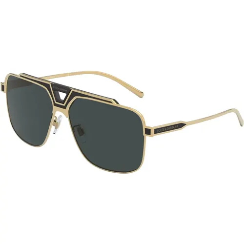 Miami Sonnenbrille Gold/Dunkelgrau - Dolce & Gabbana - Modalova