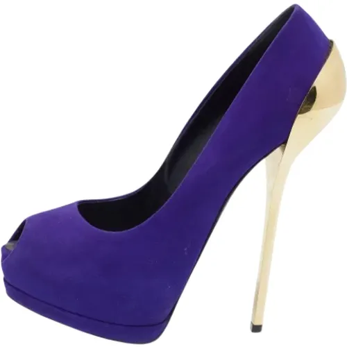 Pre-owned Pumps, female, , Size: 10 US Pre-owned Suede heels - Giuseppe Zanotti Pre-owned - Modalova