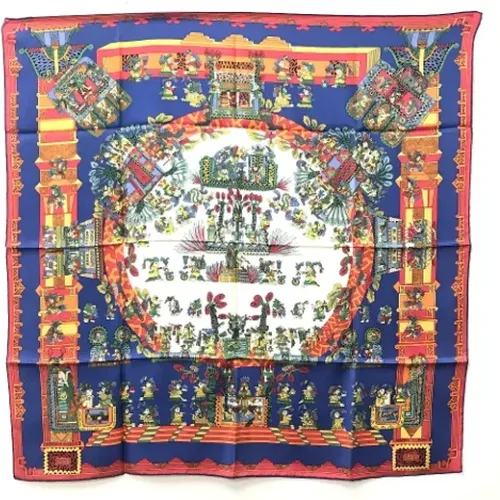 Pre-owned Scarves, female, , Size: ONE SIZE Pre-owned Silk scarves - Hermès Vintage - Modalova