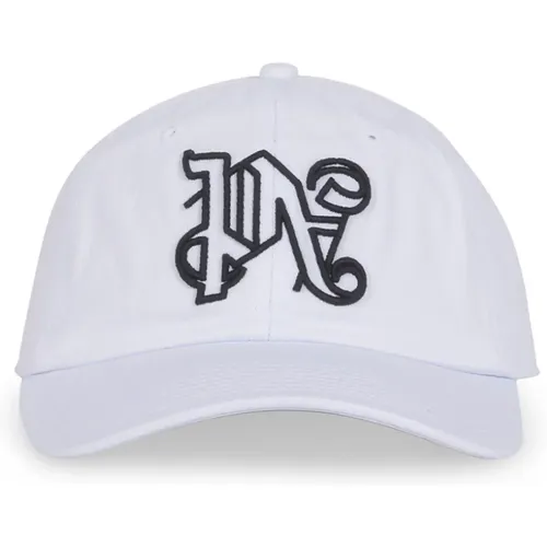 Caps, male, , Size: ONE SIZE Monogram Cap - Palm Angels - Modalova