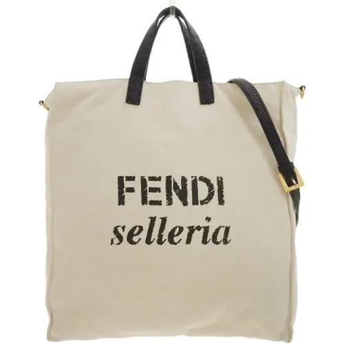 Pre-owned Tote Bags, female, , Size: ONE SIZE Pre-owned Canvas fendi-bags - Fendi Vintage - Modalova