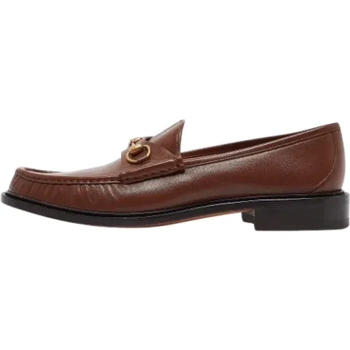 Pre-owned Flats, male, , Size: 15 US Pre-owned Leather flats - Gucci Vintage - Modalova