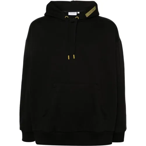 Schwarzer Sweatshirt für Männer , Herren, Größe: L - Calvin Klein - Modalova