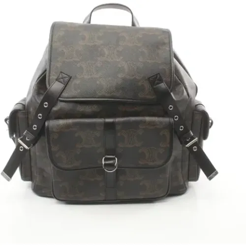 Pre-owned Backpacks, male, , Size: ONE SIZE Pre-owned Coated canvas celine-bags - Celine Vintage - Modalova