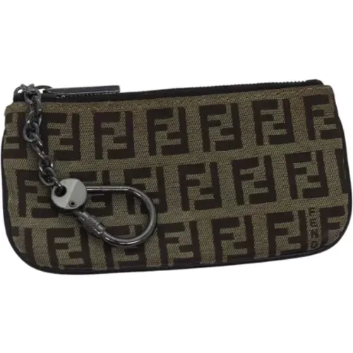 Pre-owned Clutches, female, , Size: ONE SIZE Pre-owned Canvas wallets - Fendi Vintage - Modalova