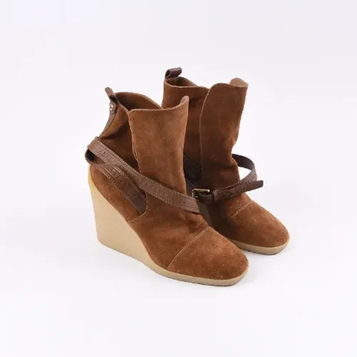 Pre-owned Leather boots , female, Sizes: 6 UK - Louis Vuitton Vintage - Modalova