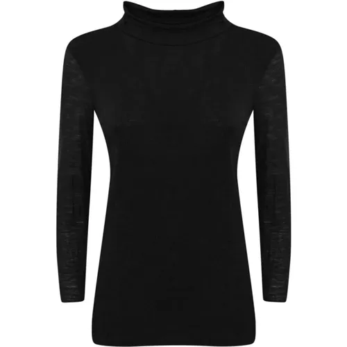 Long Sleeve Wool T-shirt , female, Sizes: XS - Liviana Conti - Modalova