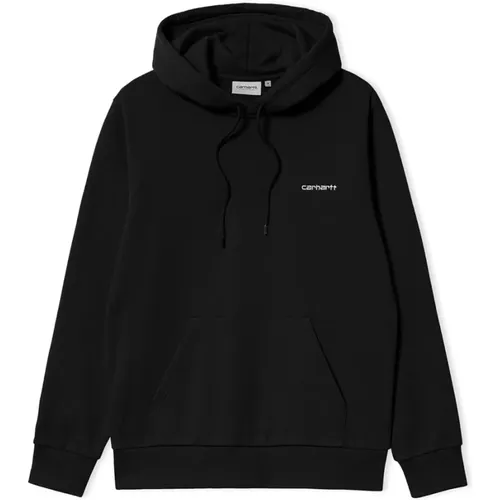 Hoodies, male, , Size: M Script Embroidery Hooded Sweatshirt - Carhartt WIP - Modalova