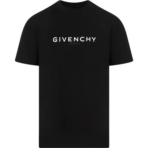 Schwarzes Baumwoll-T-Shirt Rundhals - Givenchy - Modalova
